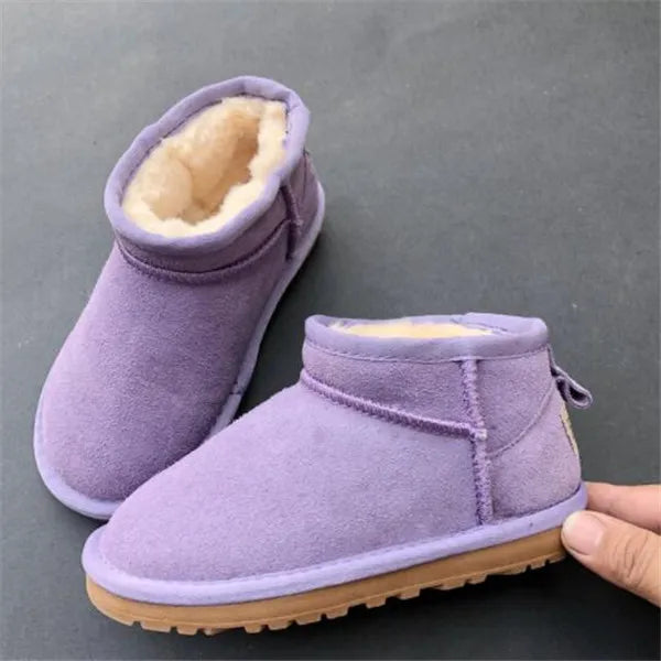 Brand Children Girls Mini snow boots Winter Warm Toddler WGG Boys Kids Children's Plush Warm Shoes size EU21-35