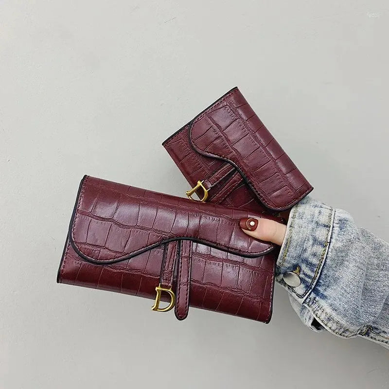 Wallets Women Purses Luxury Designer Handbags Crocodile PU Leather Female Clutch Bag Holder Money Clip Ladies Trifold Wallet