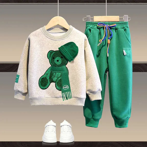 Baby Boys Girls Designer Clothing Kids Tracksuit Cartoon 3D Sweatshirt And Drawstring Sweatpant Sets Child Sweatsuit School Two Piece Set Jogging Suit Outfits