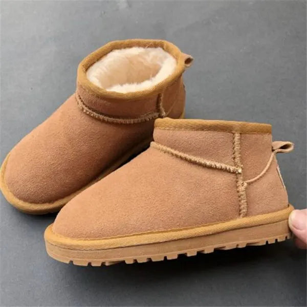 Brand Children Girls Mini snow boots Winter Warm Toddler WGG Boys Kids Children's Plush Warm Shoes size EU21-35