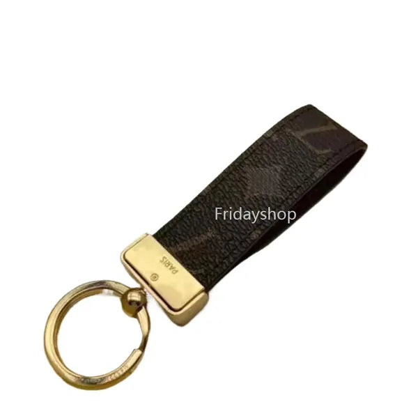 Fashion Designer keychain men and women bags hanging buckle Keychains car handmade leather pendant key chain Accessories