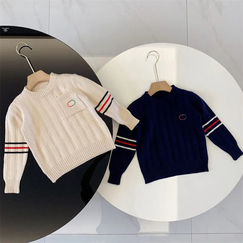 Baby Boys Designer Knitwear Tops Kids Classic Sweaters Autumn Winter Sweatshirts Childrens Sweater Jumper Clothing Unisex Clothes