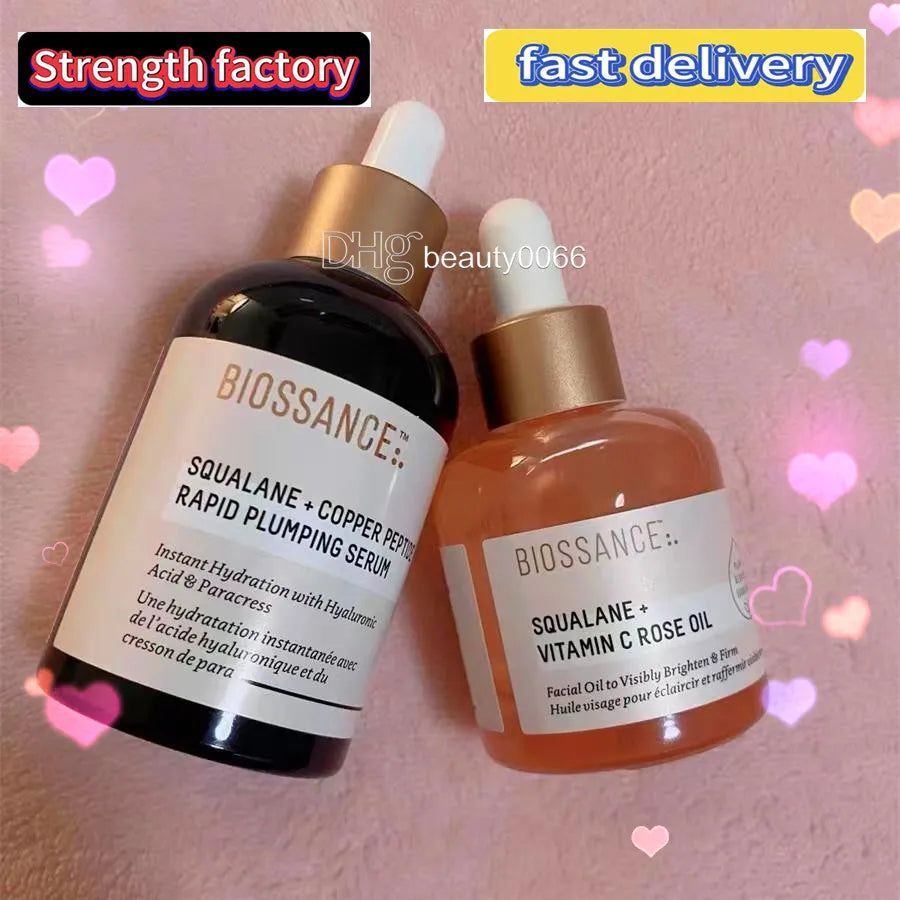 Biossance Face Oil Serum 30ml/1floz Biossance SQUALANE VITAMIN C ROSE OIL 50ml/1.7floz Biossance SQUALANE COPPERPEPTIDE RAPID PLUMPING SERUM