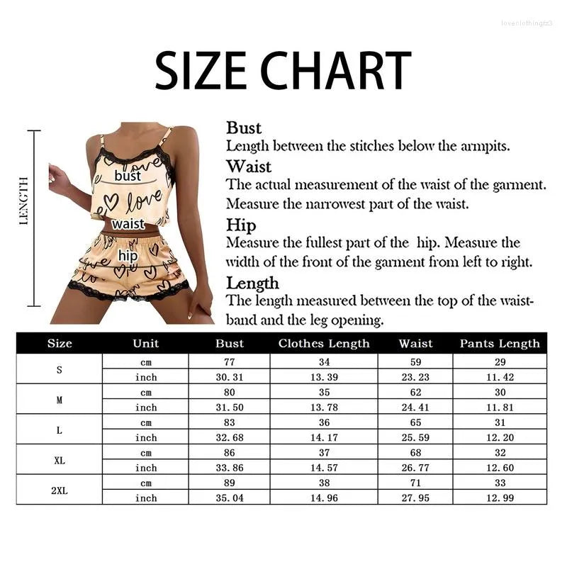 Women's Sleepwear Two Pieces Set Women'S Pajama Shorts Suit Print Underwear Pijama Sexy Lingerie Camisoles Tanks Nighty Ladies