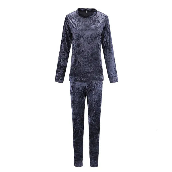 Women's Tracksuits Autumn Velvet Tracksuit Women Sets Two Piece Winter Velour Tracksuit Ladies Sweat Suit 2 Piece Outfits For Women Sweatshirt 230815