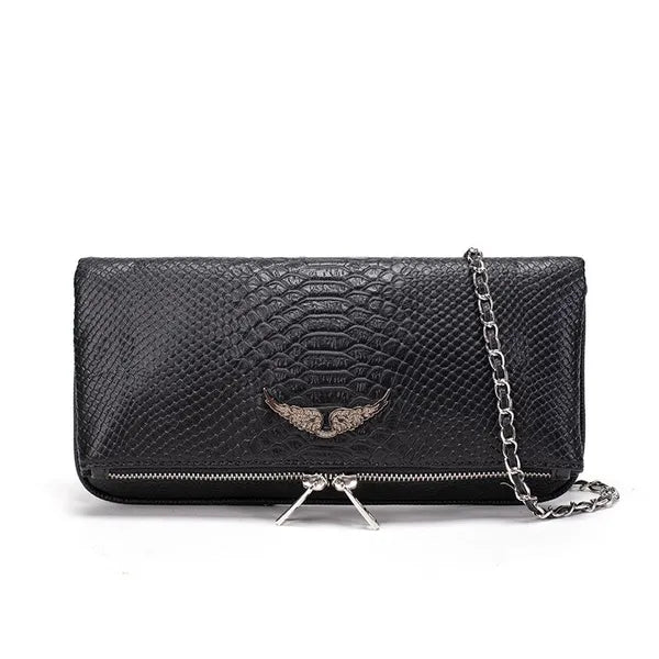 womens Zadig Voltaire Black bag tote handbag Shoulder bag Designer mans Genuine Leather mini Pochette Rock Swing Your Wings Luxury chain clutch hobo Cross body bags