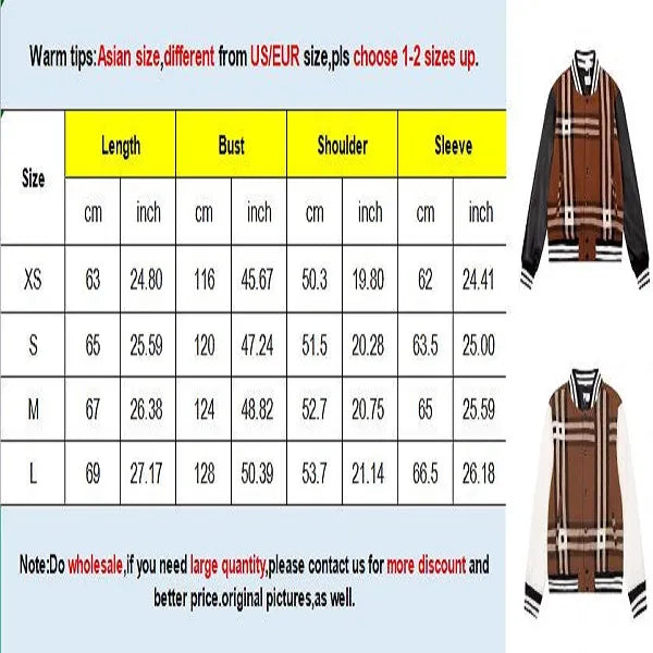 Womens Jackets Designer Striped Print Baseball Uniform Lady Parkas Slim Short Jacket Coats