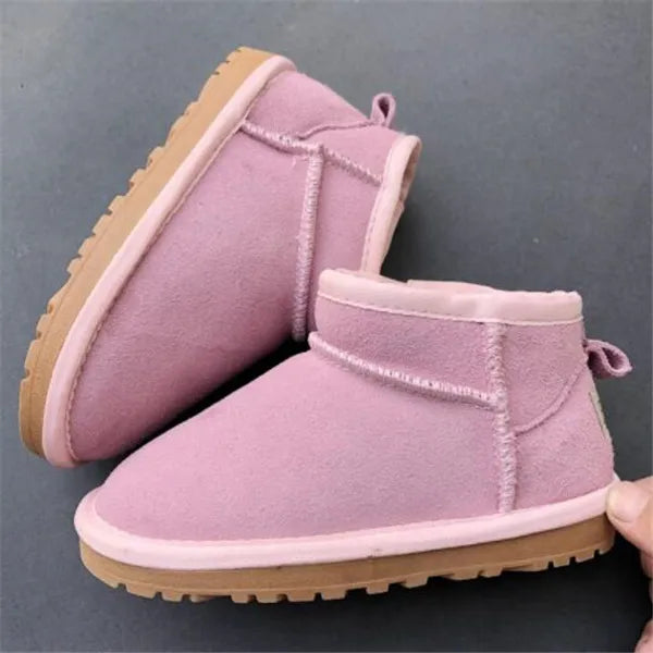 Brand Children Girls Mini snow boots Winter Warm Toddler WGG Boys Kids Children's Plush Warm Shoes size EU21-35