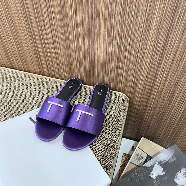 2024 New fashion Sandals Designer Women's tom black flip flop men ford miui Rubber Flat Sliders luxury sandale Hotel Mule Slide Summer mius loafer Beach Slipper