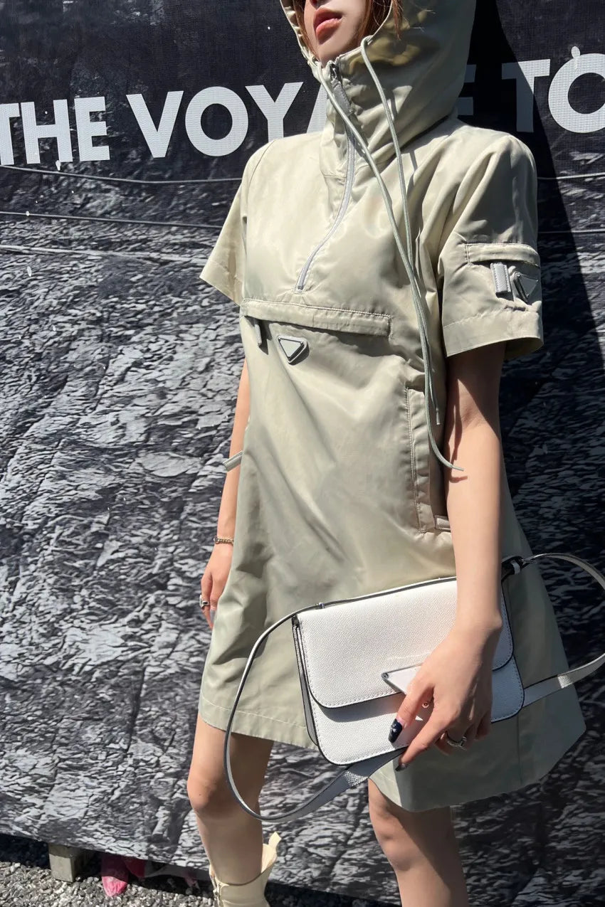 Women hooded shirt dresses summer short sleeve casual dress new fashion oversize jumpsuits pink green black high quality SML