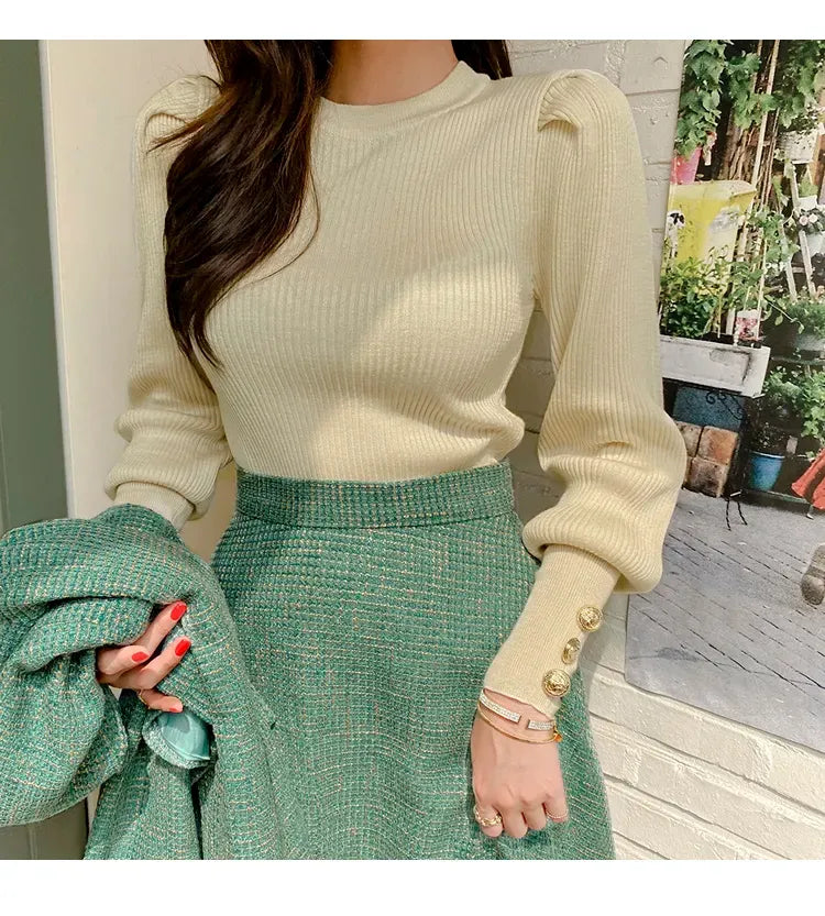 Two Piece Dress Elegant Tweed Woolen Jacket and Long Skirt Two Piece Set Women Autumn Winter Dress Suit Fashion Designer Green Party Outf 2024