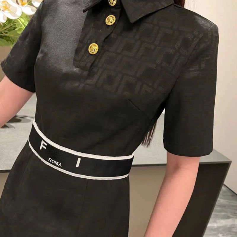 Spring Shirt dress Women Dress Fashion 3D Print Short Sleeve Set Designer dresses American Polo Shirts Lady Polo Long Dresses