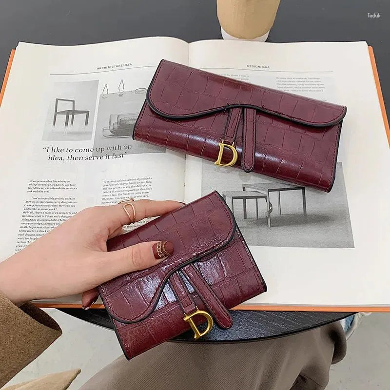 Wallets Women Purses Luxury Designer Handbags Crocodile PU Leather Female Clutch Bag Holder Money Clip Ladies Trifold Wallet