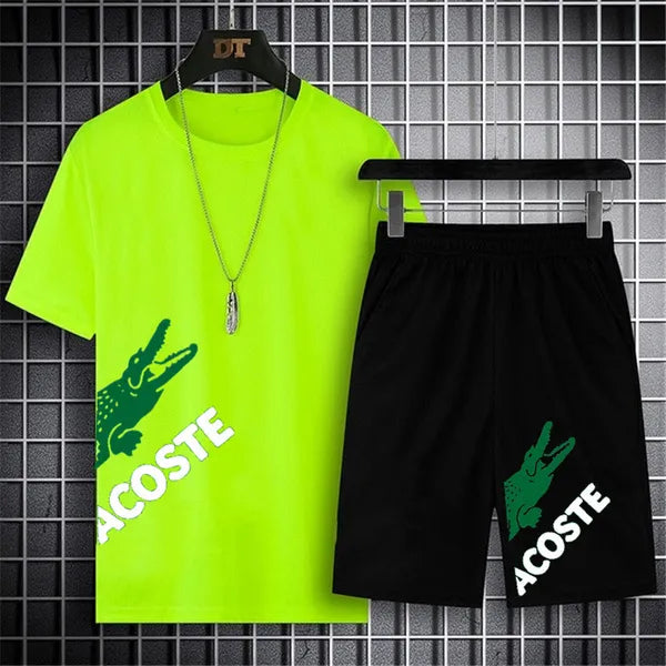 Fashion Summer Men's Tracksuits Short Sleeve Shorts Suit 2 Piece Set 2022 Classic Men's T-Shirt Beach Pants 2pcs Sports Casual Suits