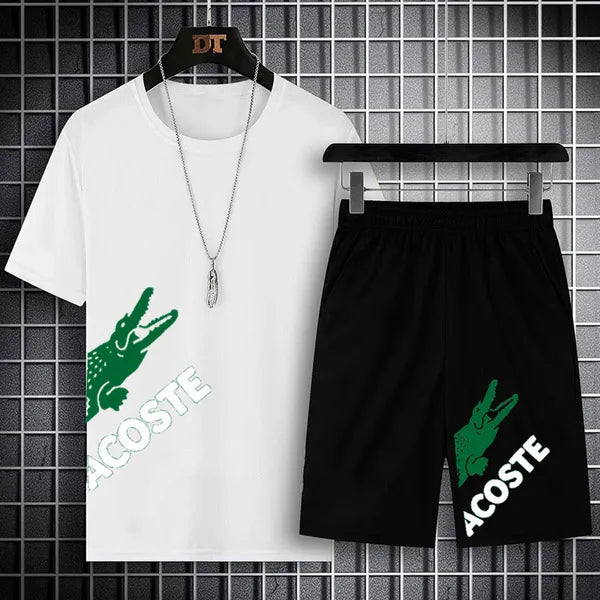 Fashion Summer Men's Tracksuits Short Sleeve Shorts Suit 2 Piece Set 2022 Classic Men's T-Shirt Beach Pants 2pcs Sports Casual Suits