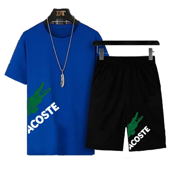 Fashion Summer Men's Tracksuits Short Sleeve Shorts Suit 2 Piece Set 2022 Classic Men's T-Shirt Beach Pants 2pcs Sports Casual Suits