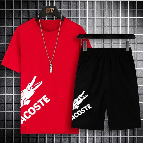 Fashion Summer Men's Tracksuits Short Sleeve Shorts Suit 2 Piece Set 2022 Classic Men's T-Shirt Beach Pants 2pcs Sports Casual Suits