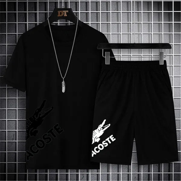 Fashion Summer Men's Tracksuits Short Sleeve Shorts Suit 2 Piece Set 2022 Classic Men's T-Shirt Beach Pants 2pcs Sports Casual Suits