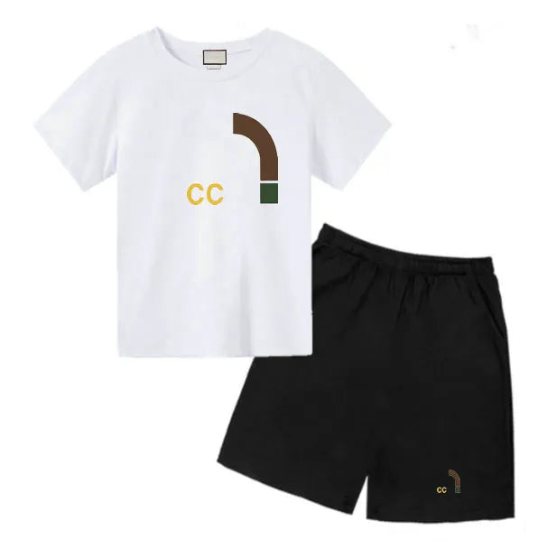 3 models Summer Designers clothes Kids Clothing Sets short-sleeved T-Shirt shorts round neck two-piece sportswear for boys and girls printing''gg''WMMS