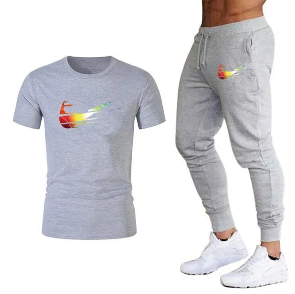 mens designer tracksuit Sportswear Sets Striped 2019 Summer Casual Breathable T-Shirts + Shorts men s clothing 2 piece set Sportsuits