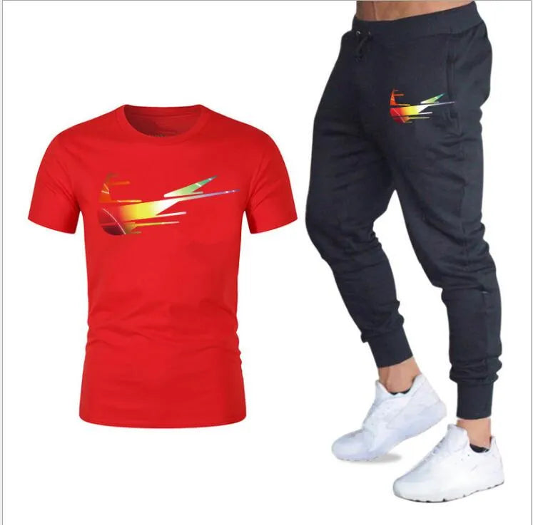 mens designer tracksuit Sportswear Sets Striped 2019 Summer Casual Breathable T-Shirts + Shorts men s clothing 2 piece set Sportsuits