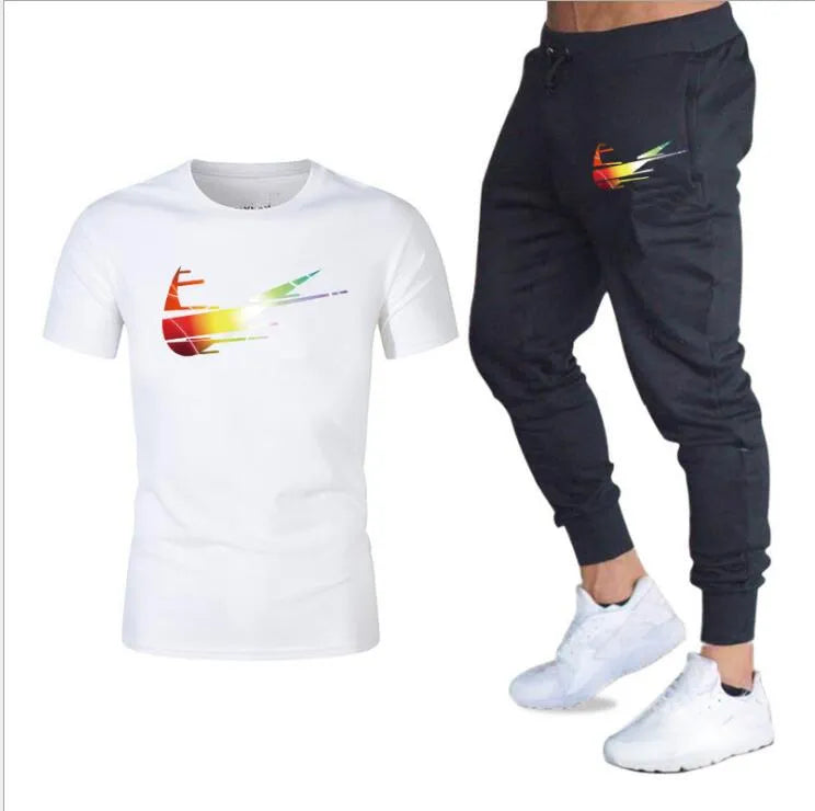 mens designer tracksuit Sportswear Sets Striped 2019 Summer Casual Breathable T-Shirts + Shorts men s clothing 2 piece set Sportsuits