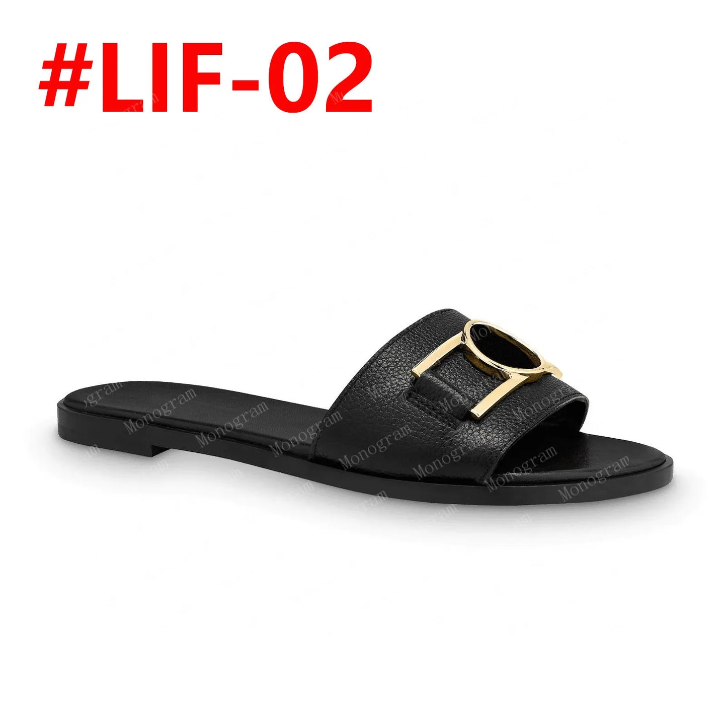 2024 desinger slippers slide thong sandal brown leather letters sandals women slipper men slides waterfront womens 35-41 with box and dust bag #LIF-01