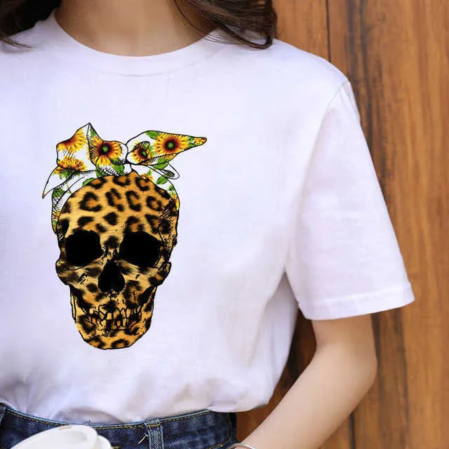 2024 Designer Womens T-shirt Plus Size S-3xl Short Sleeve Tops Tshirt Leopard Lips Print Crew Neck Tee Shirts Crop Top Summer Clothes Female Casual Streetwear T Shirt