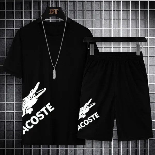 Fashion Summer Men's Tracksuits Short Sleeve Shorts Suit 2 Piece Set 2022 Classic Men's T-Shirt Beach Pants 2pcs Sports Casual Suits