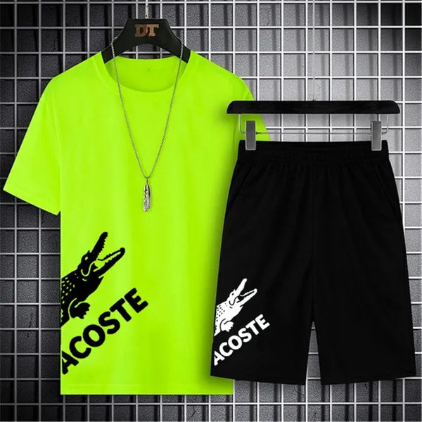 Fashion Summer Men's Tracksuits Short Sleeve Shorts Suit 2 Piece Set 2022 Classic Men's T-Shirt Beach Pants 2pcs Sports Casual Suits