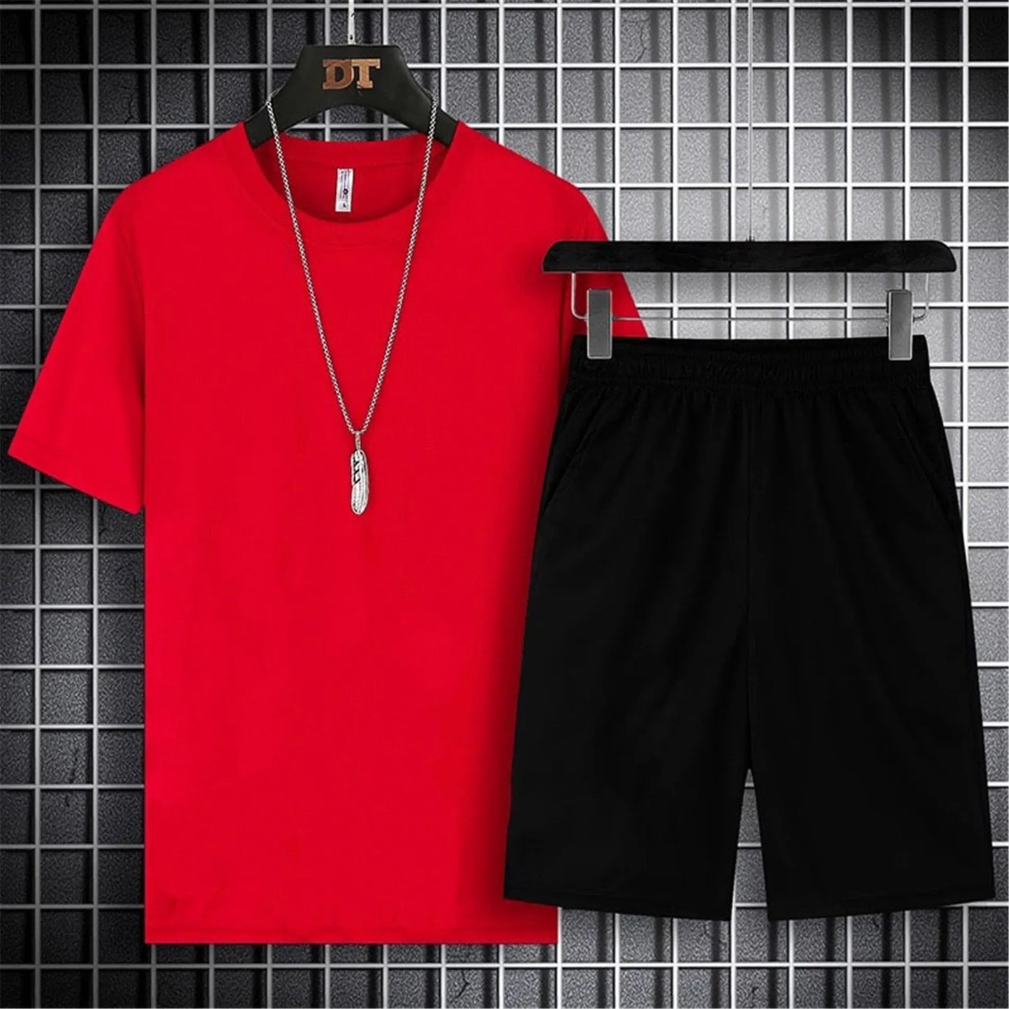 Fashion Summer Men's Tracksuits Short Sleeve Shorts Suit 2 Piece Set 2022 Classic Men's T-Shirt Beach Pants 2pcs Sports Casual Suits