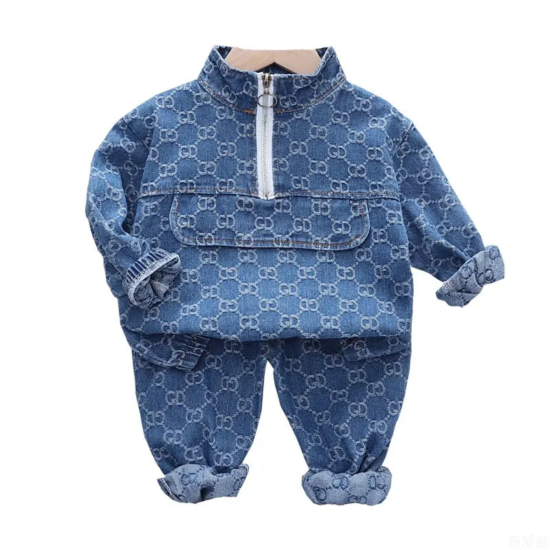 Boys Girl Clothes Set Childrens Two Piece Long Sleeve Tracksuit for Kids Set Clothing Spring and Autumn New