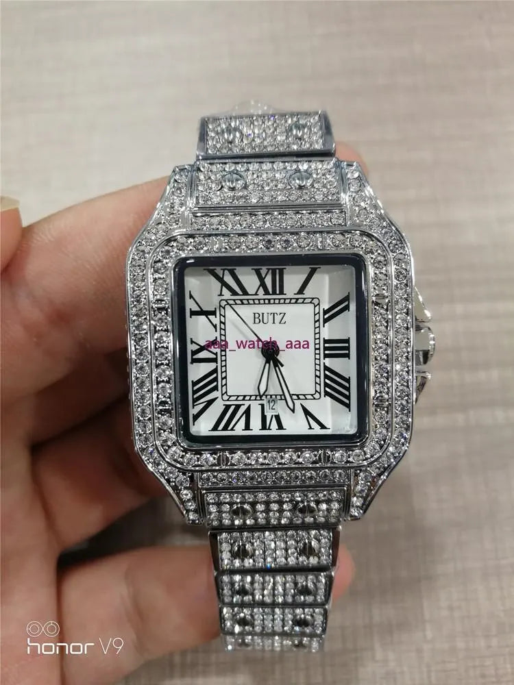 2022 High Quality Mens Women Watch Full Diamond Iced Out Strap Designer Watches Quartz Movement Couple Lovers Clock Wristwatch