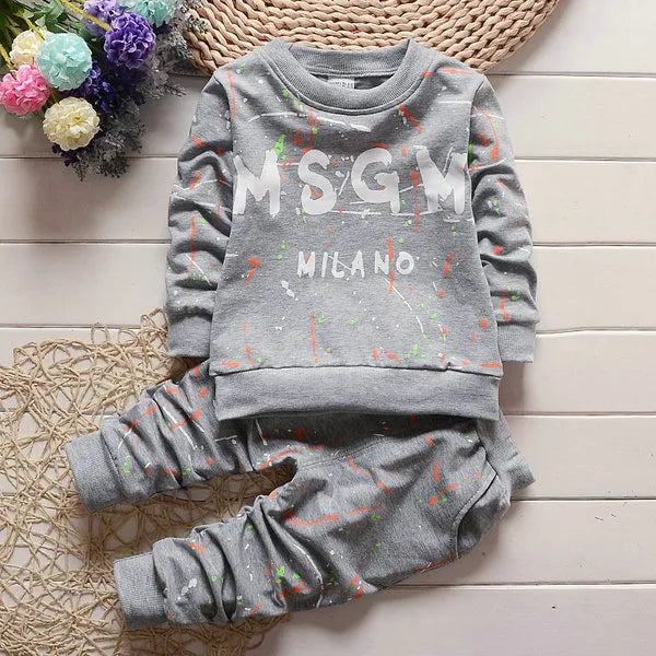 Baby 2pc Boys Toddler Clothes T Shirt+Pants Kids Sportswear Clothes Children Clothing Autumn Kids Designer Clothes Boys 1 4Years