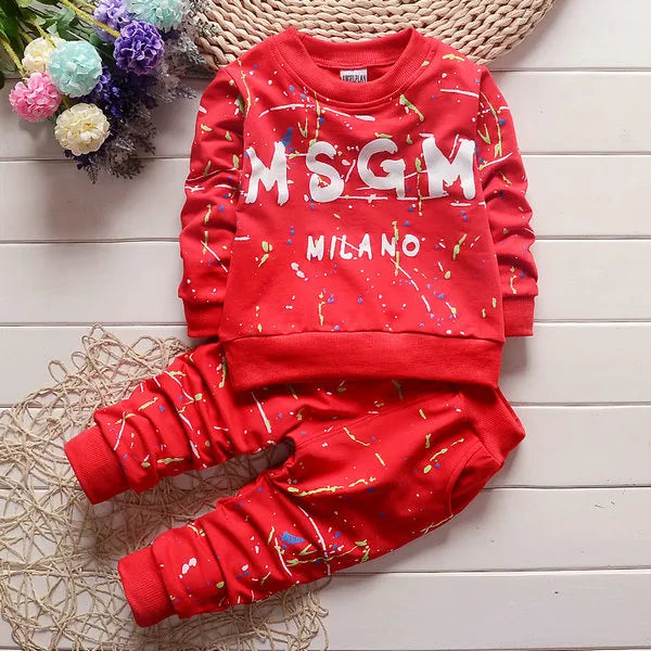 Baby 2pc Boys Toddler Clothes T Shirt+Pants Kids Sportswear Clothes Children Clothing Autumn Kids Designer Clothes Boys 1 4Years