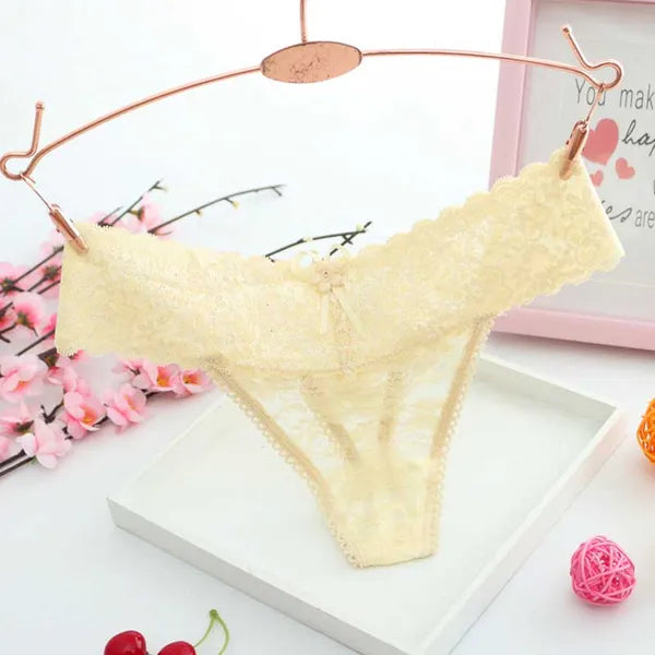 Fashion Sexy Lace g string Panties Briefs transparent Bowknot lingeries women underwears ladies thongs T Back Woman Clothes