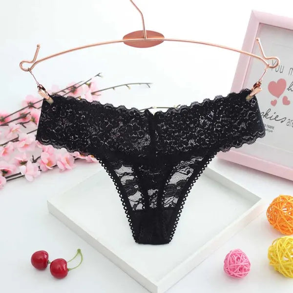 Fashion Sexy Lace g string Panties Briefs transparent Bowknot lingeries women underwears ladies thongs T Back Woman Clothes