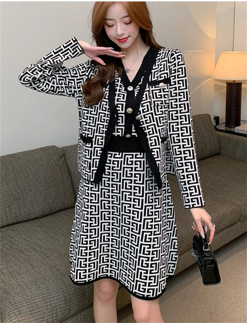 designer Fashion Womens Jackets and Dress Tracksuits Ladies Cotton Two Piece Sets Tops Coats skirt with shoulder-straps Outfits Woman OL Party Club 5A15