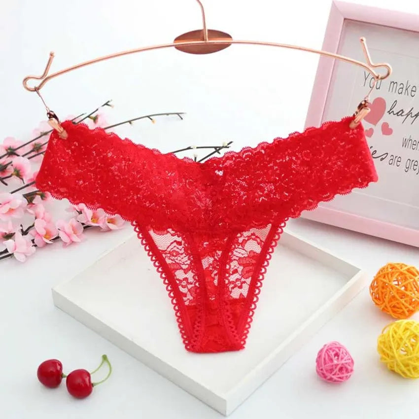 Fashion Sexy Lace g string Panties Briefs transparent Bowknot lingeries women underwears ladies thongs T Back Woman Clothes