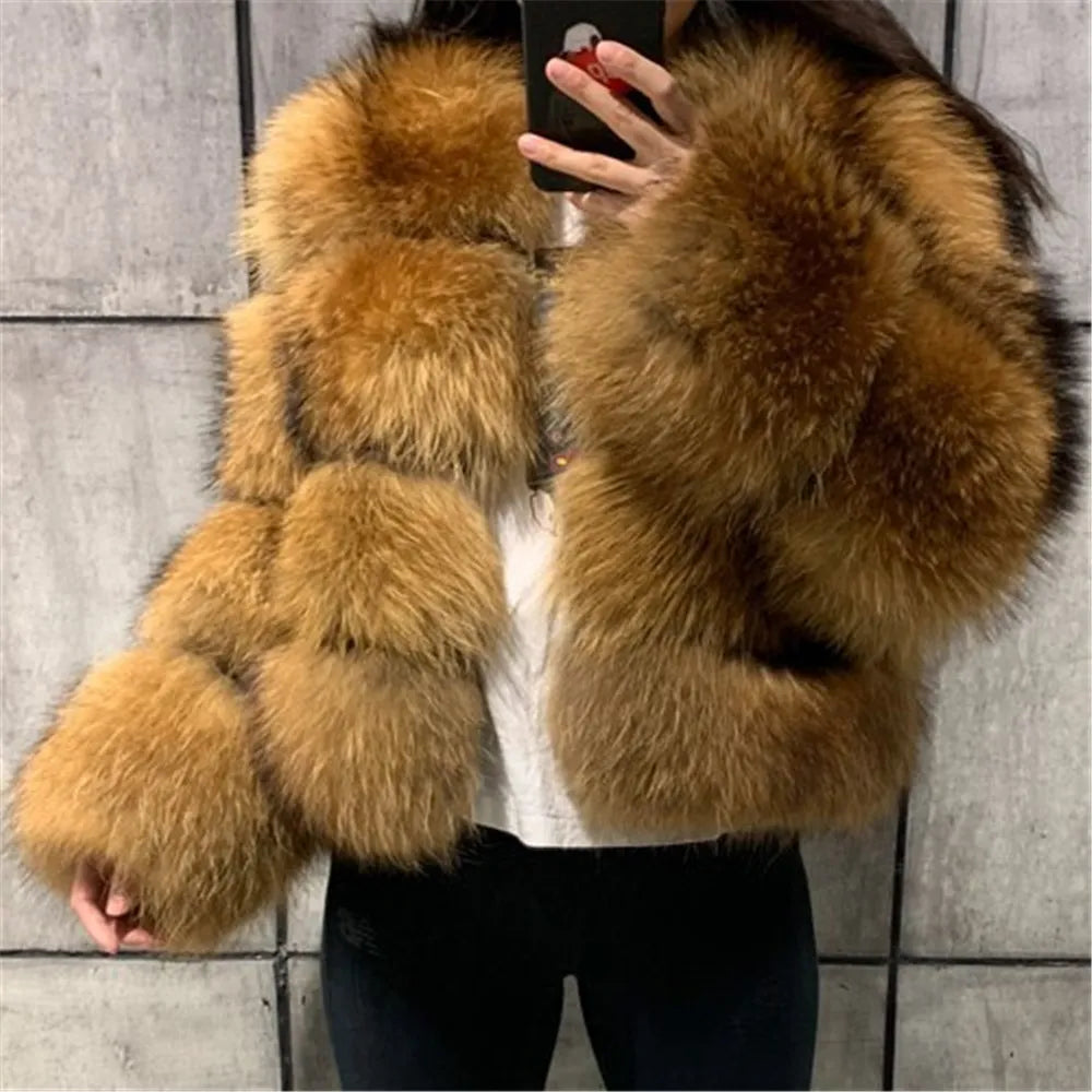 Women's Jacket Winter Faux Fur Coat for Women Coats Fluffy Jackets Woman Clothes Female Clothing Hooded Top Ladies Outerwear