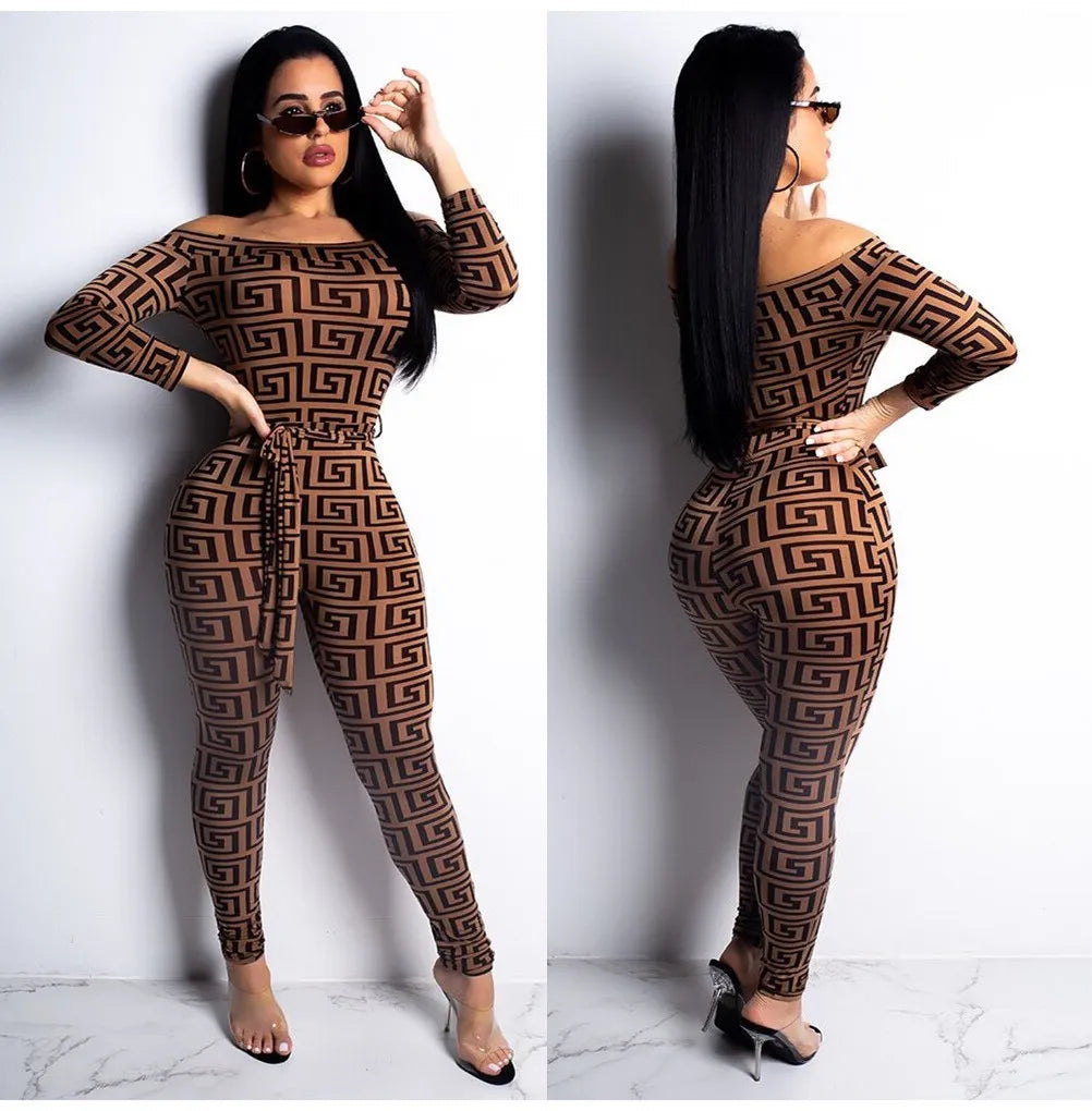 Womens Tracksuits Sexy Bodycon Jumpsuit Romper Long Sleeve Bodysuit Women Zipper Turtleneck Jumpsuits Elegant Full Length Polyester Yoga Clothes Size S-2XL