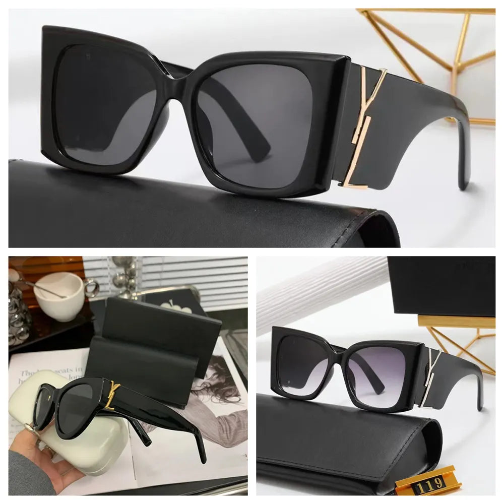 Mens sunglasses designer sunglasses letters luxury glasses frame letter lunette sun glasses for women oversized polarized senior shades UV Protection Eyeglasses