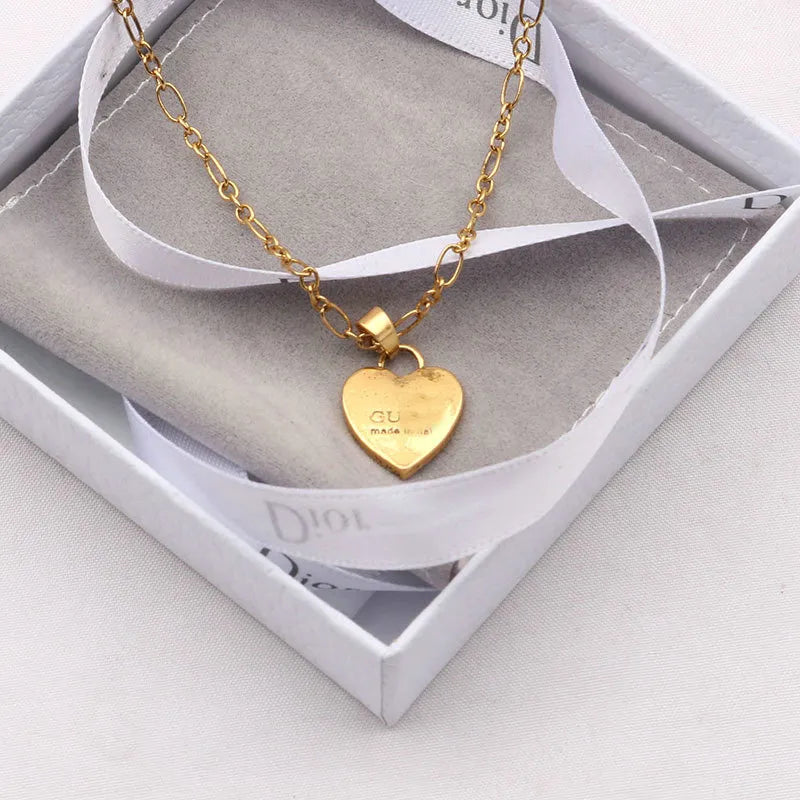 Luxury 18K Gold Plated Necklaces Jewlery Designer For Women Fashional Pendant Necklace Wedding Party Gift