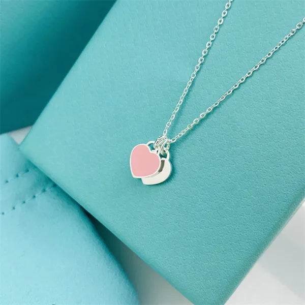 Love necklace heart pendant designer jewelry woman necklaces handbag circle charm luxury jewlery steel anniversary wedding gift womens necklaces designer chain