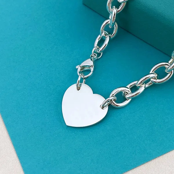 Love necklace heart pendant designer jewelry woman necklaces handbag circle charm luxury jewlery steel anniversary wedding gift womens necklaces designer chain