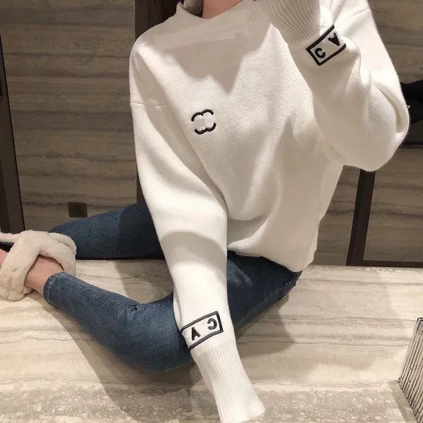 Womens Luxury brands Designers Sweater Letters Pullover Men S Hoodie Long Sleeve Sweatshirt Embroidery Knitwear Winter Clothes 2023 CC KQQI