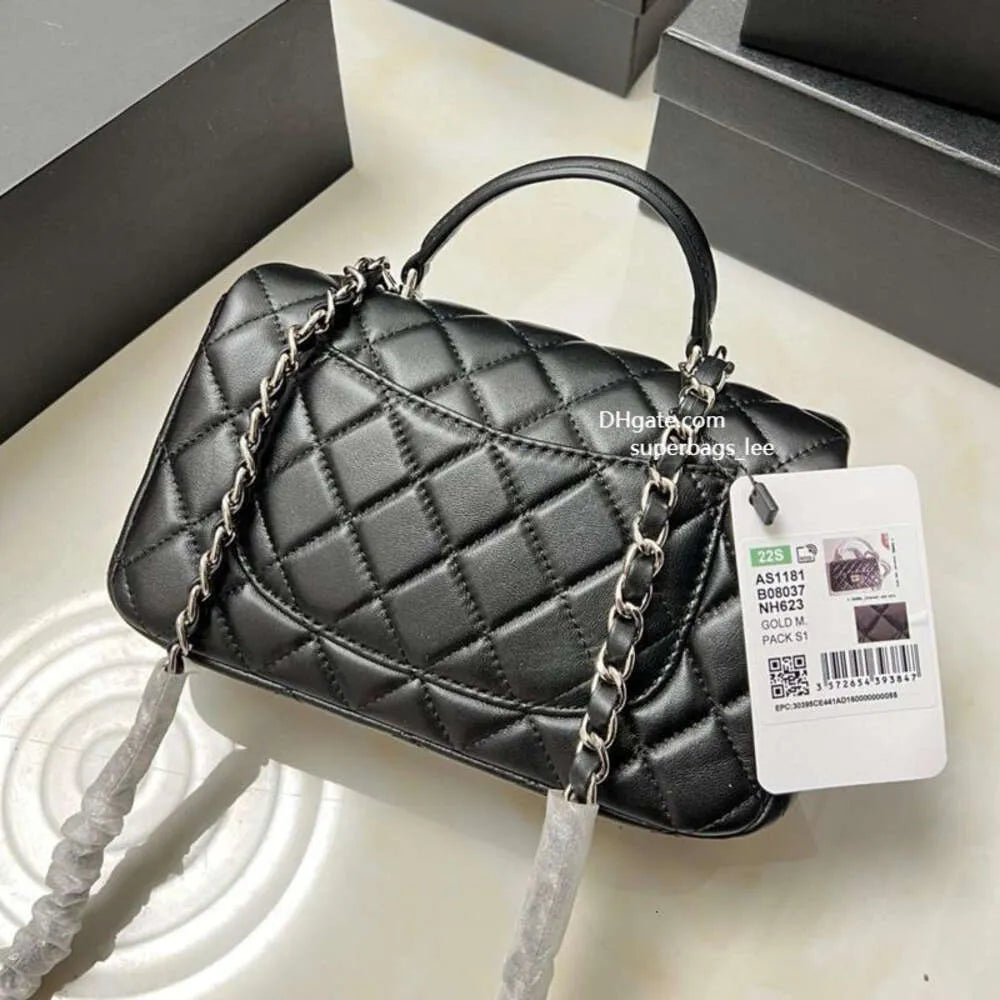 Luxury designer bag women mini bag classic cf shoulder bags diamond patterned real leather handbag womens fashion bags with box