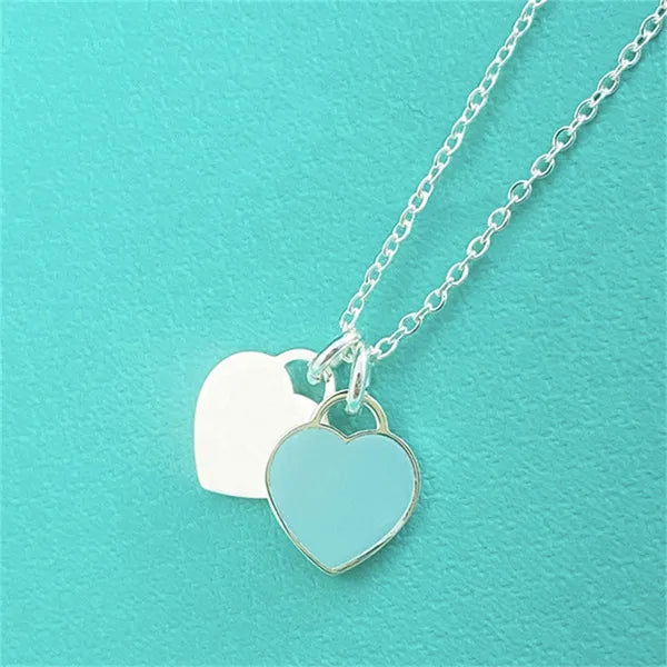 Love necklace heart pendant designer jewelry woman necklaces handbag circle charm luxury jewlery steel anniversary wedding gift womens necklaces designer chain