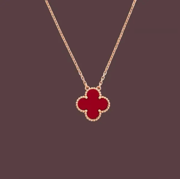 Fashion Pendant Necklaces for women Elegant 4/Four Leaf Clover locket Necklace Highly Quality Choker chains Designer Jewelry 18K Plated gold girls Gift