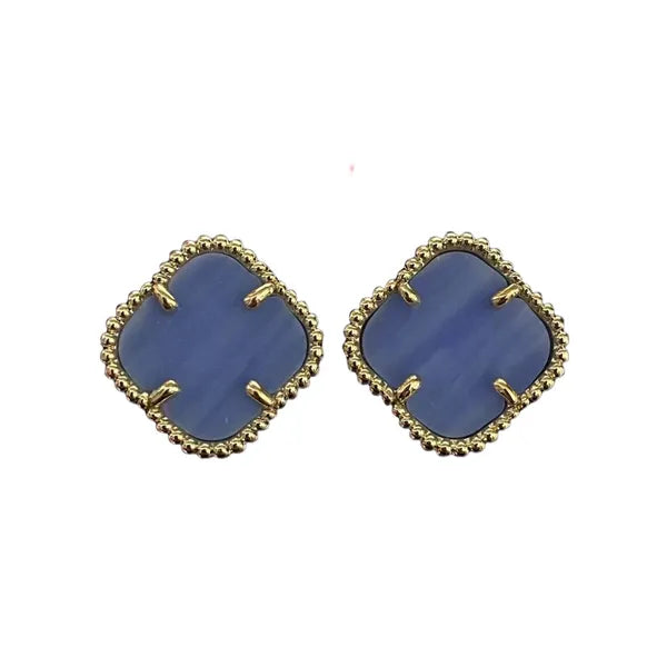 Designer earrings Four-leaf clover earrings for women senior classic small fragrant wind earrings new clover earrings 18k gold Plated Agate for Women